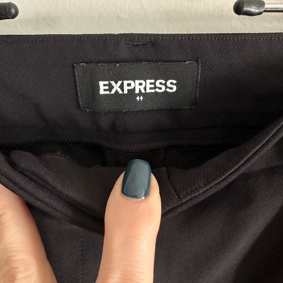 Black Express Stretch Mid Rise Dress Pants Size 2R - Picture 3 of 4